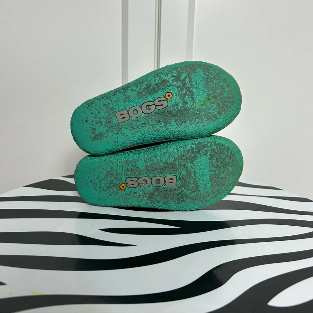 Bogs baby butterfly grey green water boots insulated
